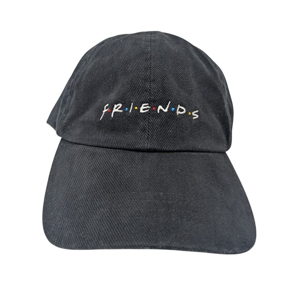 Friends Show Baseball Cap Hat Black Embroidered Adjustable 6 Panel Y2K 90s